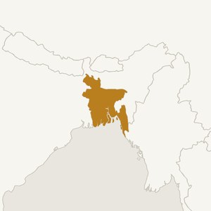 Map locating Bangladesh