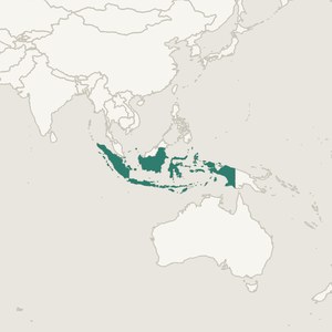 Map locating Indonesia