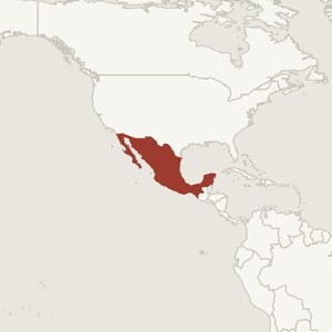 Map locating Mexico
