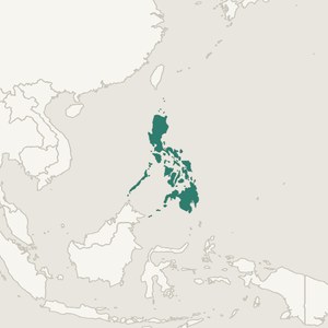 Map locating Philippines