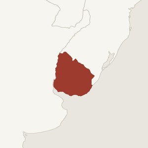 Map locating Uruguay